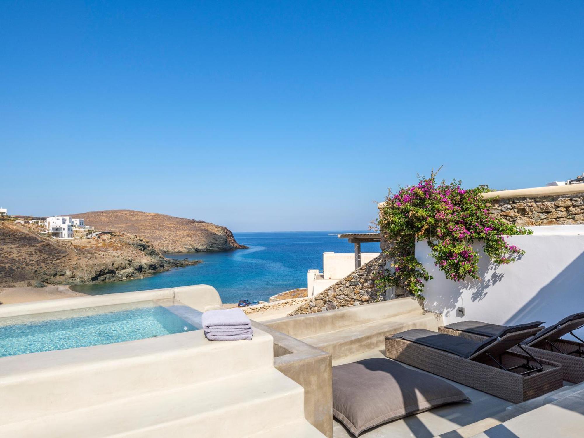Sea Rock & Sky Private Mykonos Residence Merhia-part Kültér fotó