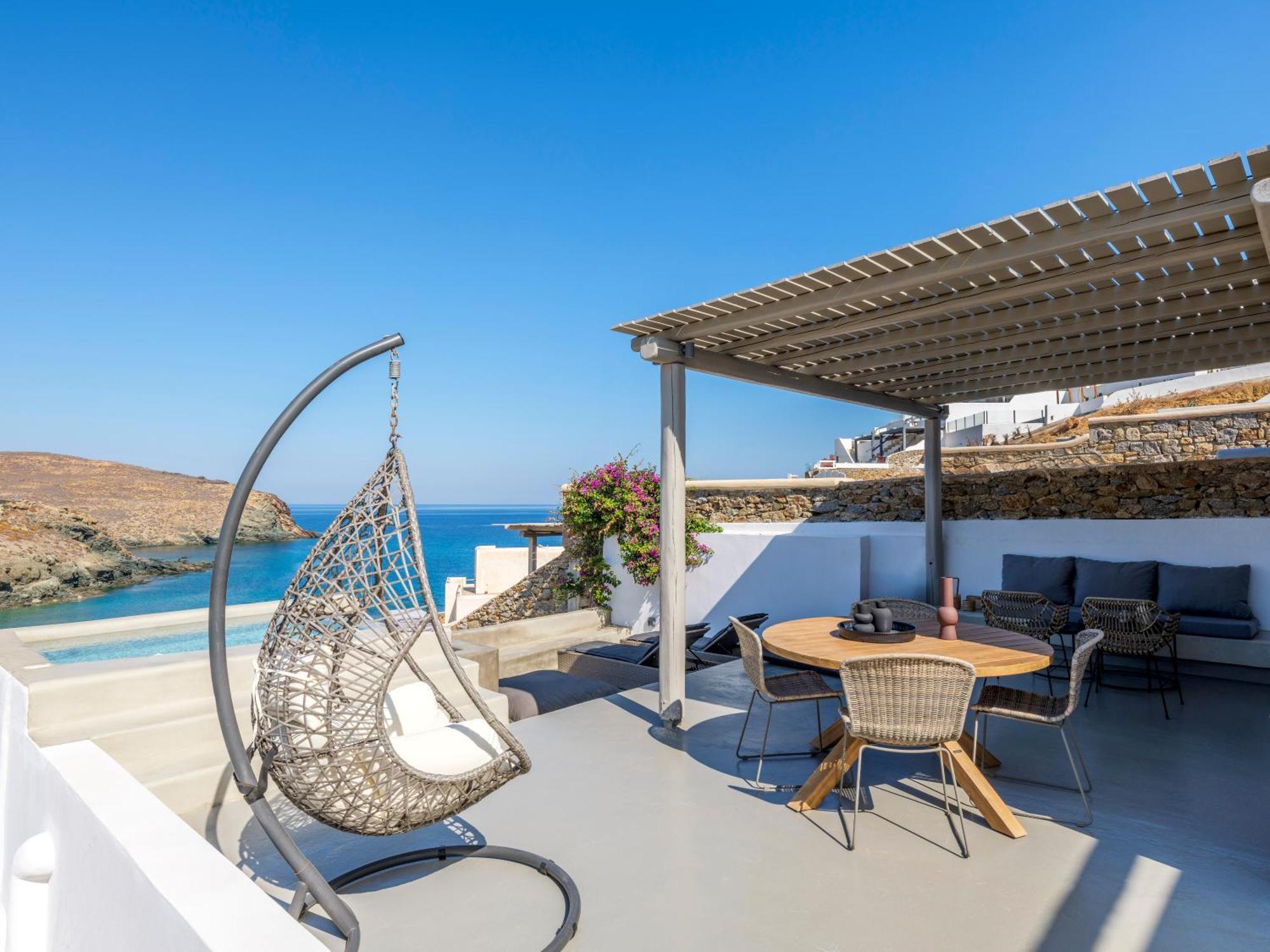 Sea Rock & Sky Private Mykonos Residence Merhia-part Kültér fotó