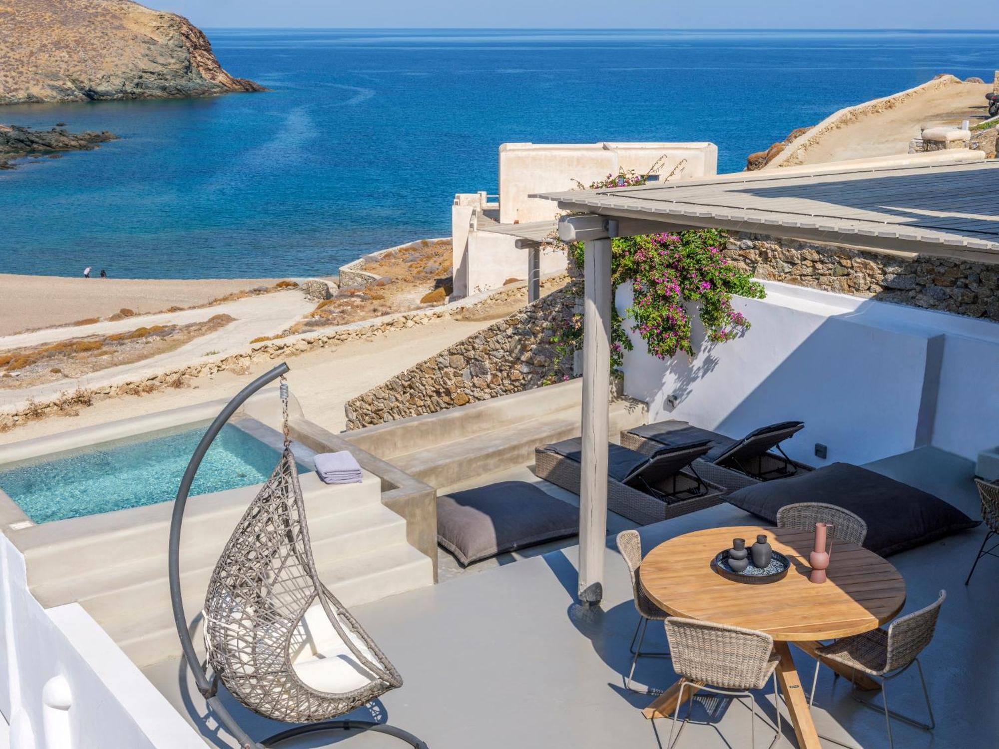 Sea Rock & Sky Private Mykonos Residence Merhia-part Kültér fotó
