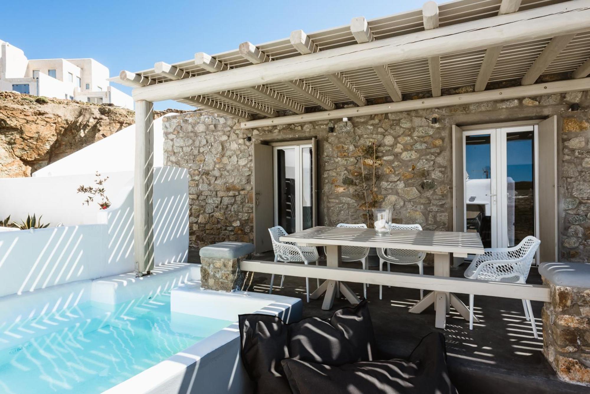 Sea Rock & Sky Private Mykonos Residence Merhia-part Kültér fotó