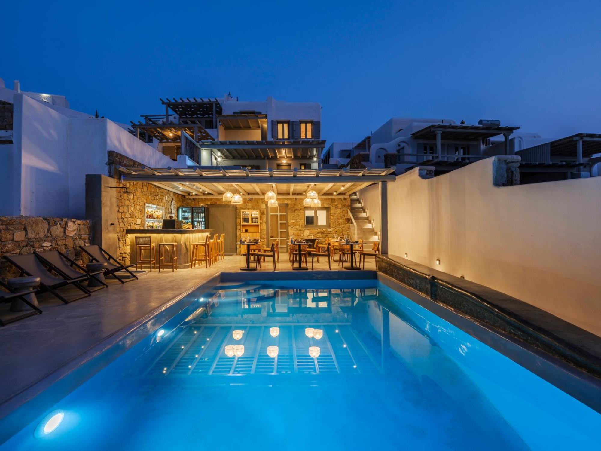 Sea Rock & Sky Private Mykonos Residence Merhia-part Kültér fotó
