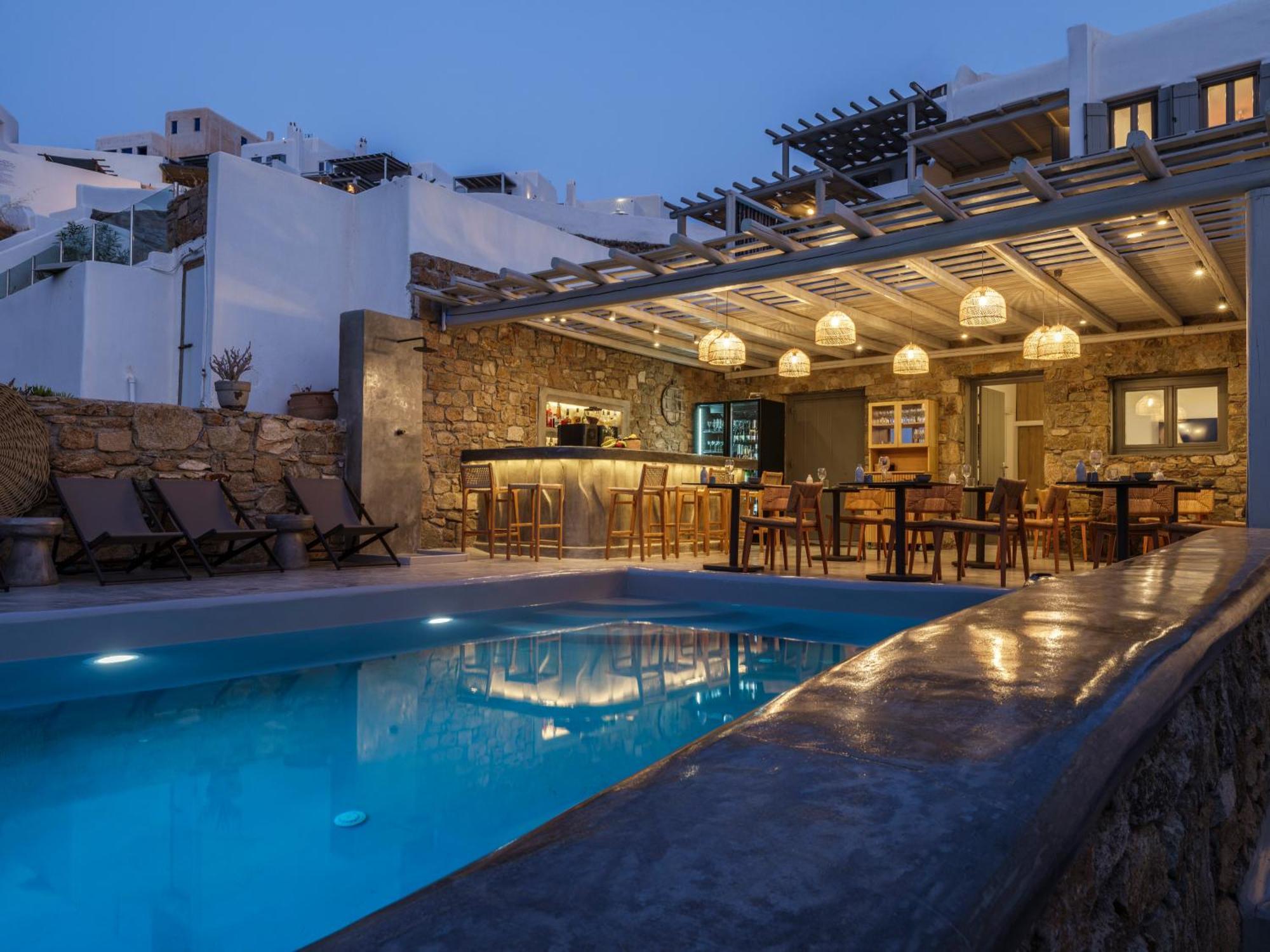 Sea Rock & Sky Private Mykonos Residence Merhia-part Kültér fotó