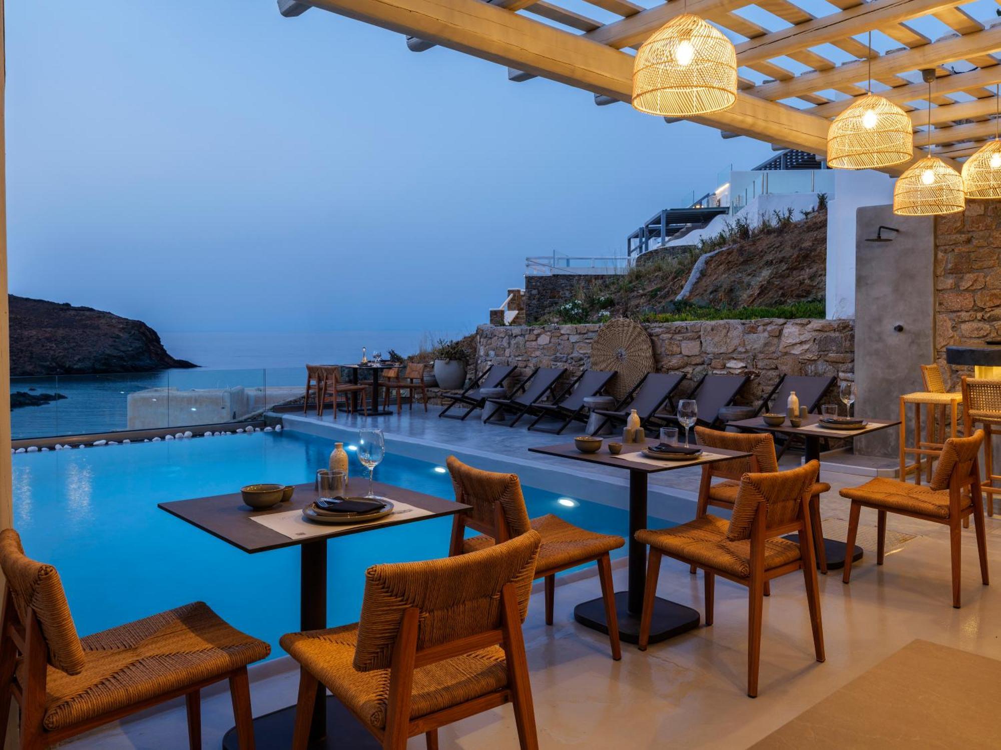 Sea Rock & Sky Private Mykonos Residence Merhia-part Kültér fotó