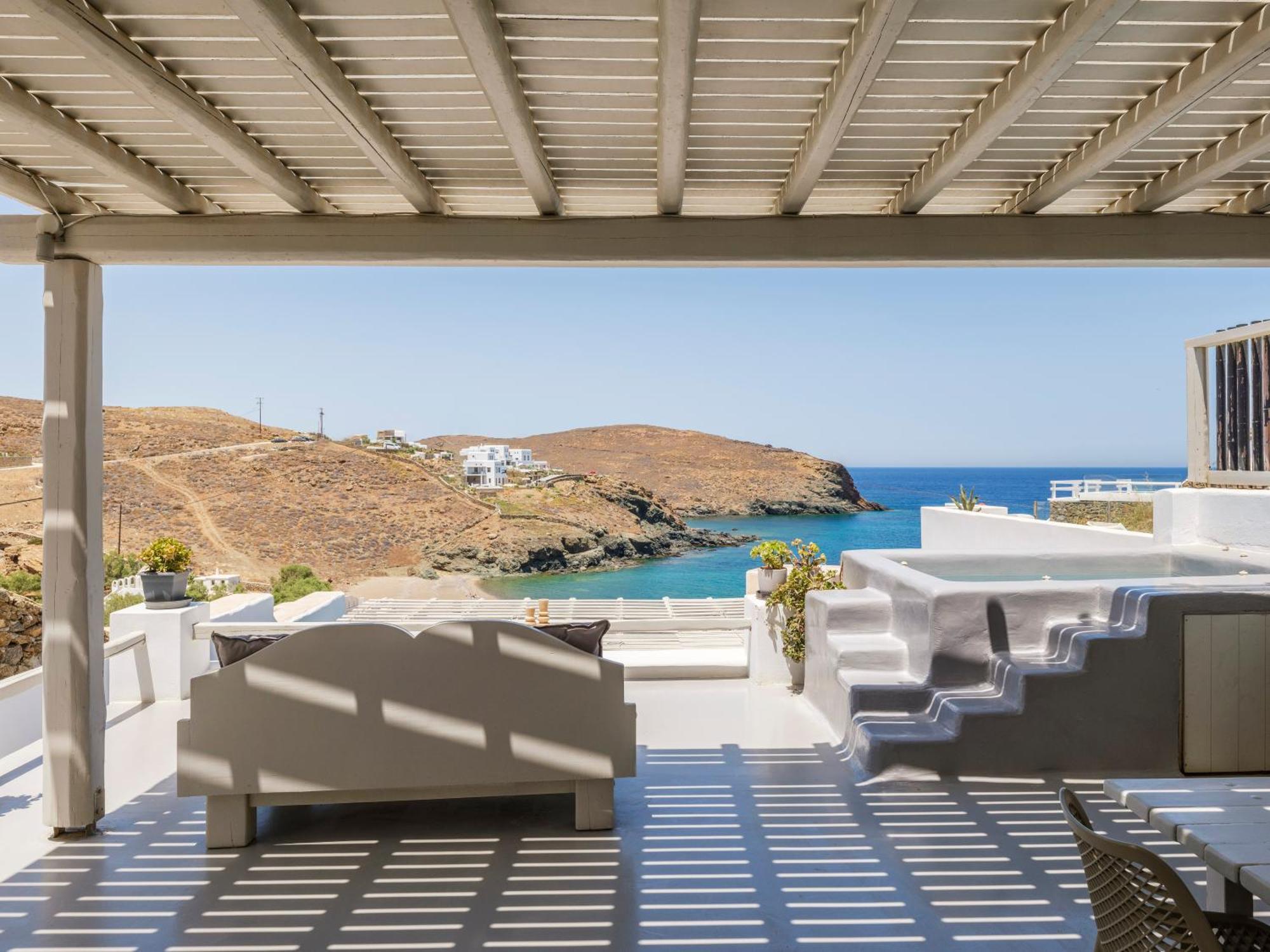Sea Rock & Sky Private Mykonos Residence Merhia-part Kültér fotó
