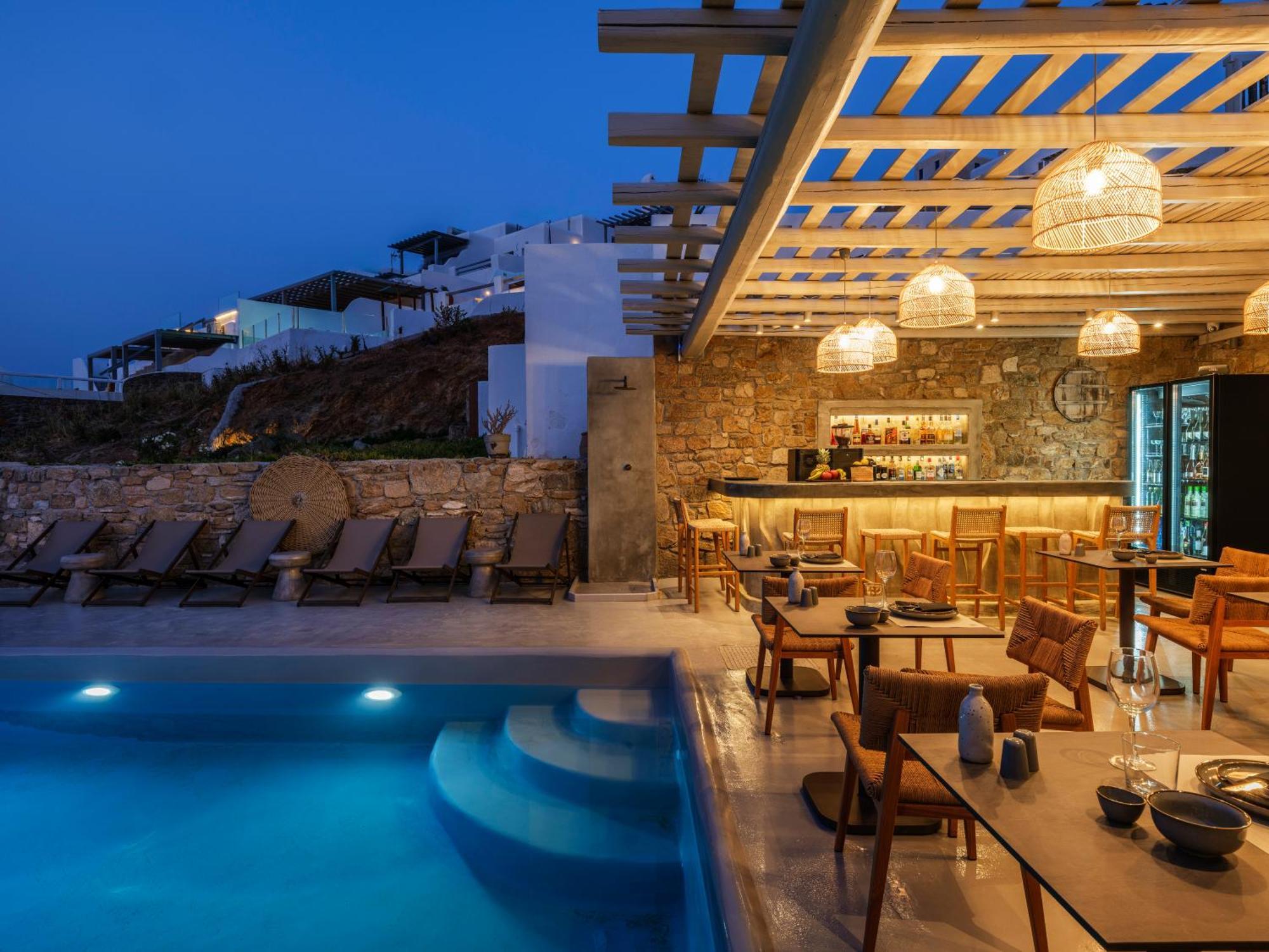 Sea Rock & Sky Private Mykonos Residence Merhia-part Kültér fotó