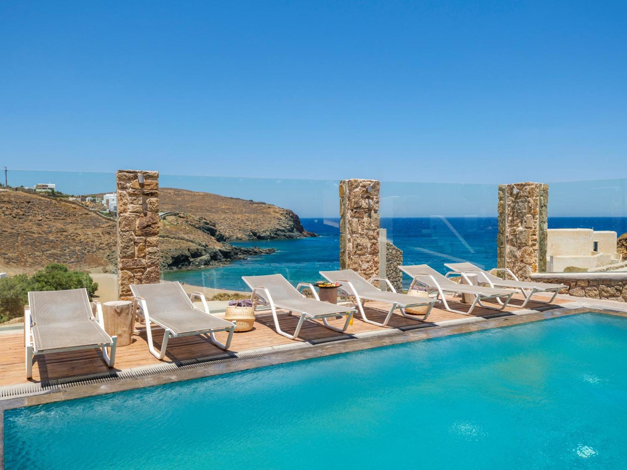 Sea Rock & Sky Private Mykonos Residence Merhia-part Kültér fotó