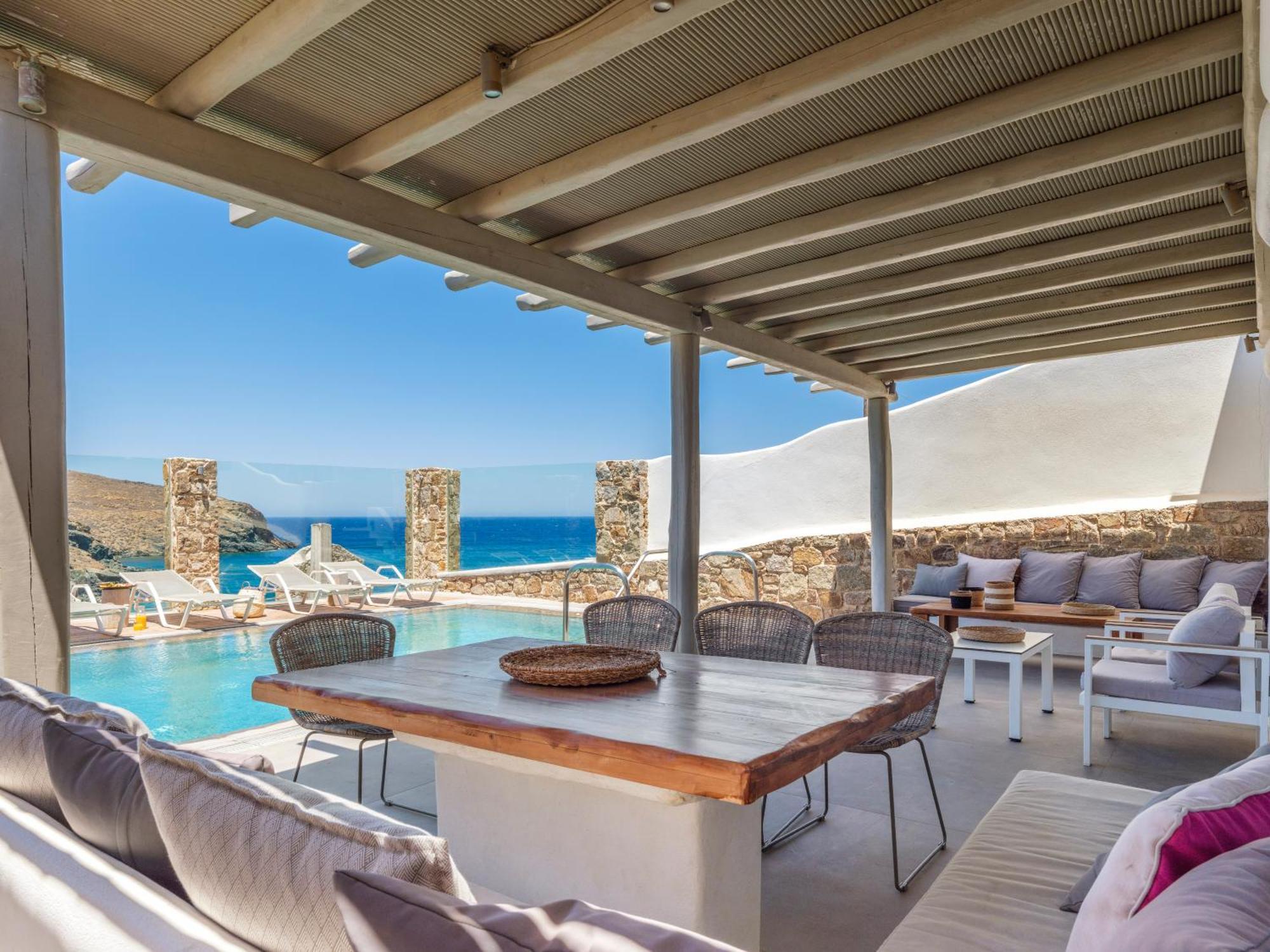 Sea Rock & Sky Private Mykonos Residence Merhia-part Kültér fotó